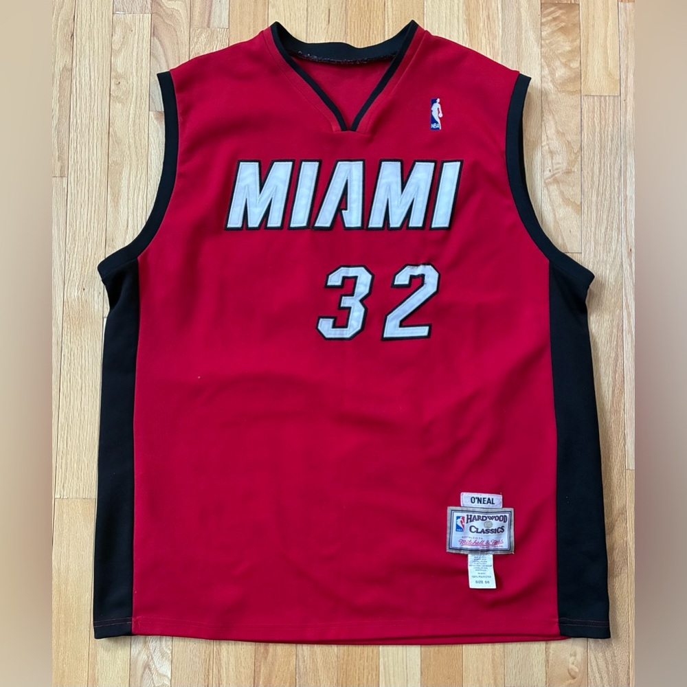 Shaquille O'Neal #32 Miami Heat Mitchell & Ness Stitched Jersey Men’s Size 56